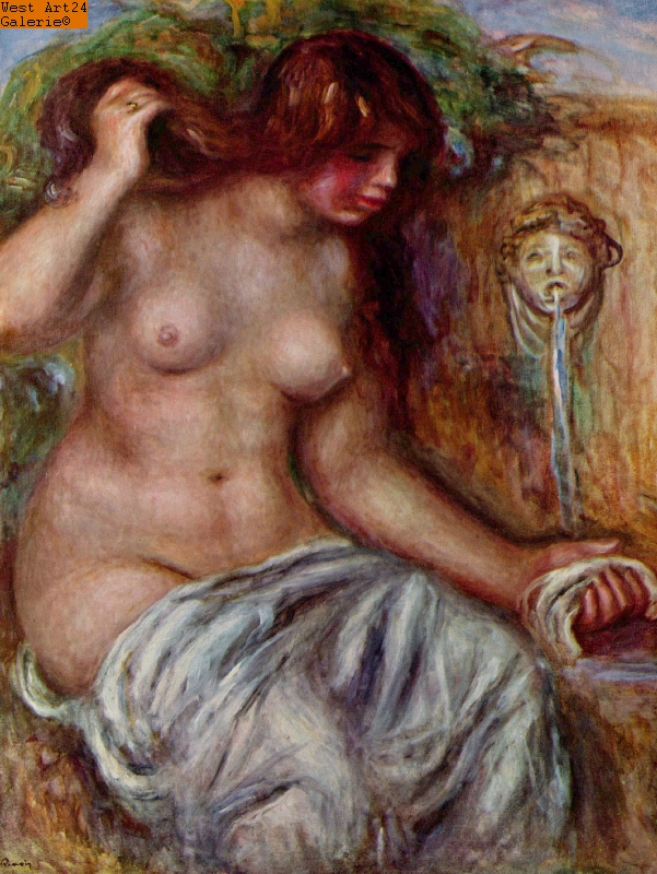 Frau am Brunnen nach Renoir Gemäldeimitation